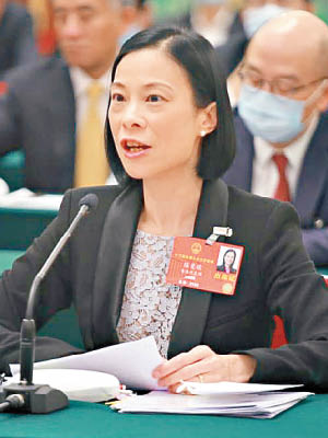 陳曼琪在全國人大會議上提出由本港司法機關設立國家安全法庭等建議。