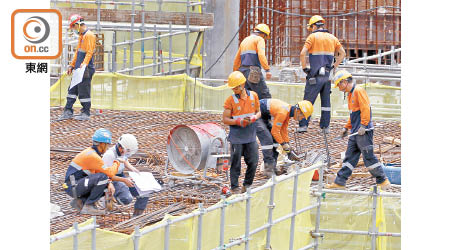 建造業不少工人屬於長散工。