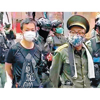 銅鑼灣：陳志全（左）及譚得志（右）亦被警方拘捕。