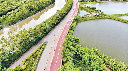 連接元朗至上水的單車徑部分路段剛於上月啟用，餘下路段預計今年九月或之前開放。