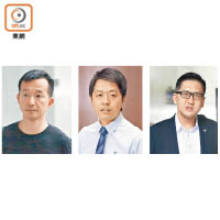 （左起）陳志全、許智峯及林卓廷等多名泛民議員都有官司在身。