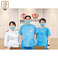 梁德楊（中）帶領的胎兒醫學團隊是香港最大及手術量最高。（洪紫嫣攝）