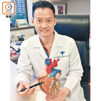 陳良貴指冠心病導致血管栓塞是心臟衰竭常見成因。（林穎嫺攝）