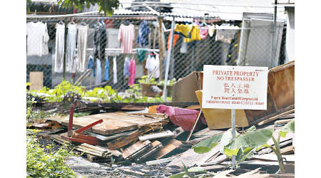 九華徑新村內寮屋林立。