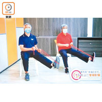尹太（右）及尹生參加計劃後膝痛情況有改善。