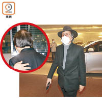 戴帽遮地中海：上海仔頭頂現地中海（圓圖），他戴帽遮醜到酒店坐疫監。