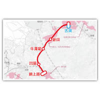 北環線將連接錦上路站至古洞站，並設3個中途站。
