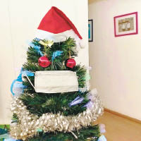陳沛然為家中聖誕樹戴上口罩，話係今年嘅主題。
