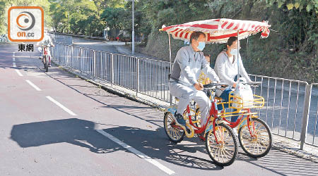 昨日租單車的市民少，道路相對暢順。