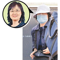 時任校長羅婉儀昨到死因庭旁聽。（李志湧攝）