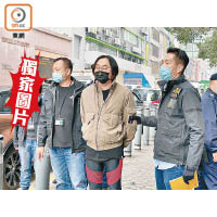 林景楠（右二）昨被捕。