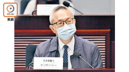 議員查詢本港檢測機構數量，徐德義未有正面回應。（袁志豪攝）