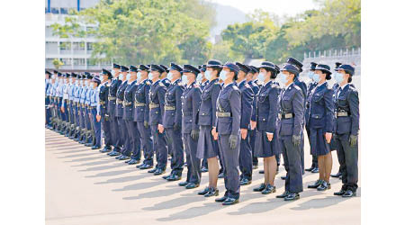 警察學院昨舉行中式隊列培訓班結業典禮。