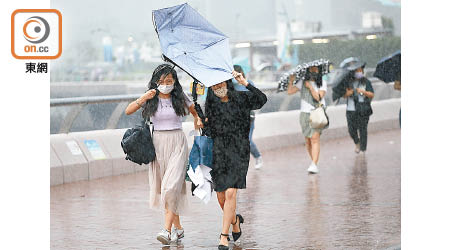 熱帶低氣壓為本港帶來狂風驟雨。