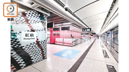 紅磡站新月台今日啟用。