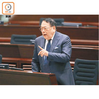 石禮謙建議運輸及房屋局分家，又批評政府部門各自為政。