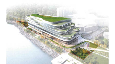 數碼港第5期擴建計劃將興建一幢10層樓高的建築物，此為模擬圖。