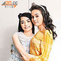 嘉嘉與姐姐萱萱早前為少女雜誌拍時裝沙龍。