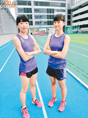 女拔超級「插班生」陳綺琪（左）及凌雯思，在「私家場」練習如虎添翼。