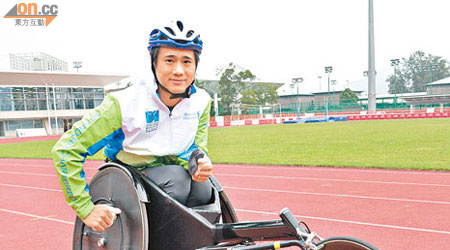 馮英騏積極練習，希望在明年渣打半馬拉松輪椅賽力爭佳績。