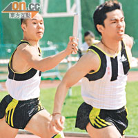 阿Lok私相簿<br>阿Lok（左）巔峰時期曾為香港田徑隊立下不少功勞。