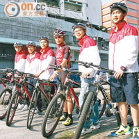 通過單車比賽，也是訓練團隊精神的好方法。