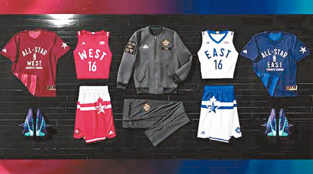 東、西岸明星早已試穿過今屆新設計的球衣。