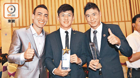 日援福田健二（右）坦言退役後都會力撐香港足球。