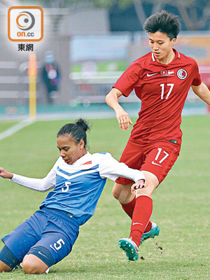 香港女子足球代表隊（右）