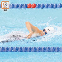 在美國密歇根大學接受訓練的何詩蓓，最擅長自由泳。