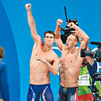 去年同菲比斯（左）出戰里約奧運，迪素爾仲未咁健碩。