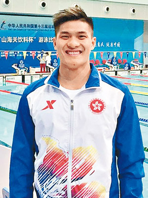 首戰全運的杜敬謙於50米自由泳游出不俗成績。