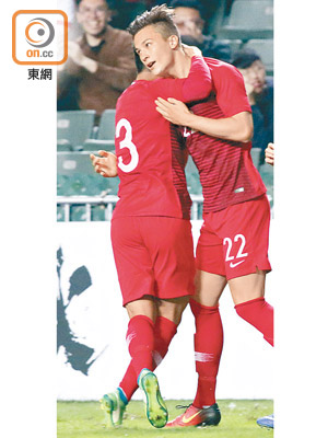 省港盃有波入的安永佳（22號）再次入選港隊。