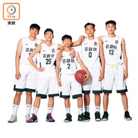 左起：陳達羲、石心弦、鍾祖豪、黃家浩、林民淇