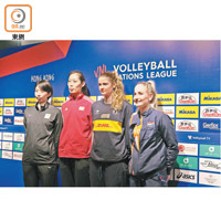 4支角逐「FIVB世界女子排球聯賽香港2019」的隊伍已準備就緒。
