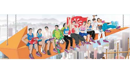 贊助商NIKE以漫畫形式，為香港運動員打氣。（NIKE HONG KONG提供）